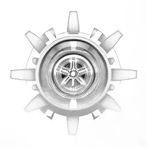 Car Wheel With Text 'M4b' Around It
