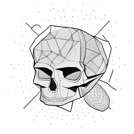 Geometric Skull Space Galaxy