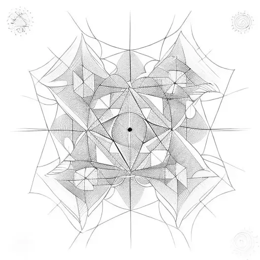 Vertical Lines Circle And Triangles