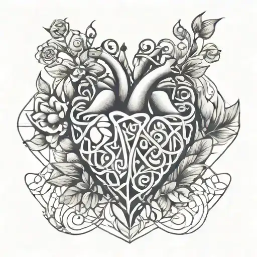 Heart And Love Wedding And Garden And Husband And Wife