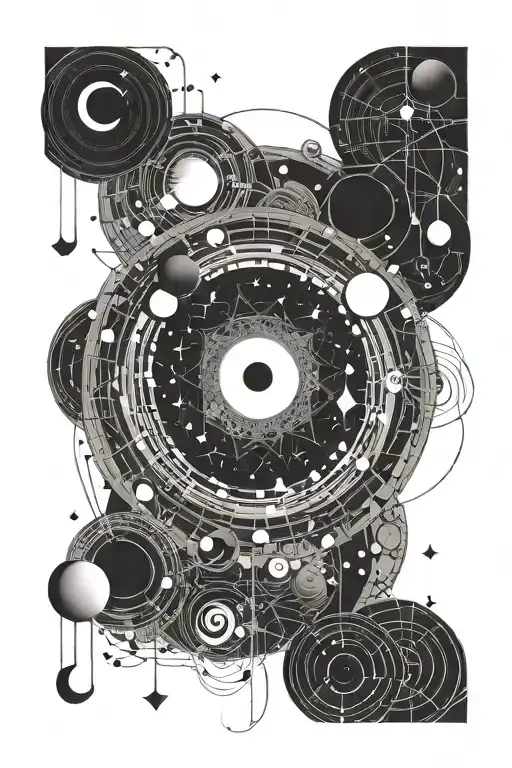 Moon Stars Black Hole Surrounded My Music Notes