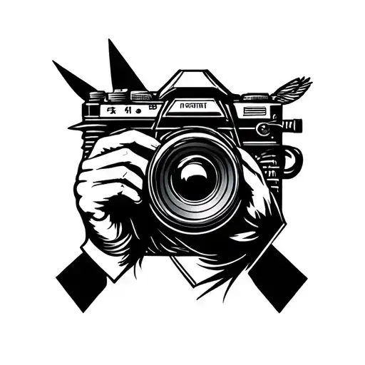 A Samurai With A Camera In His Hand