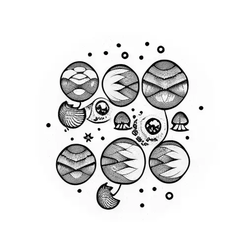 Moon Dancing Around Mushrooms