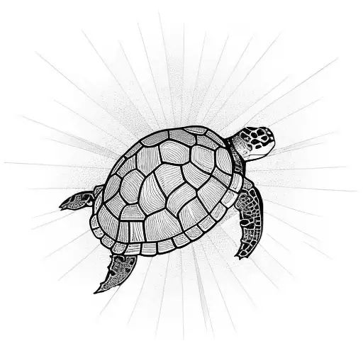 Turtle With Wabe And Sun