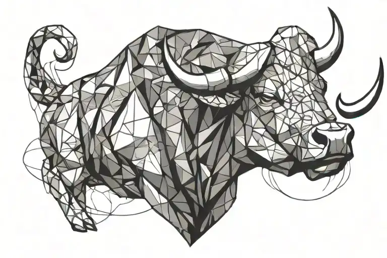 Muscular Charging Snorting Bull