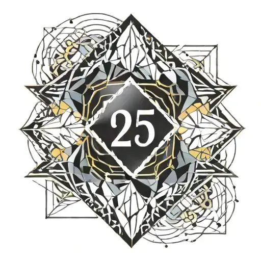 A Diamond With Number 25