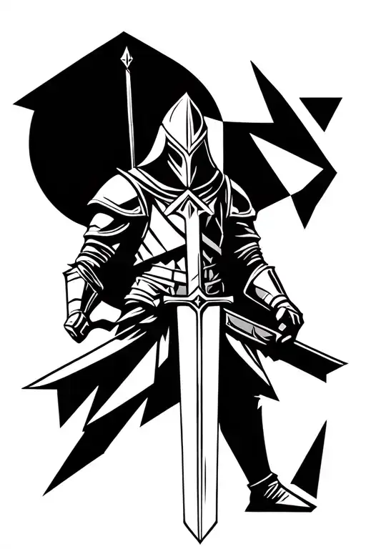 Knight Holding A Sword
