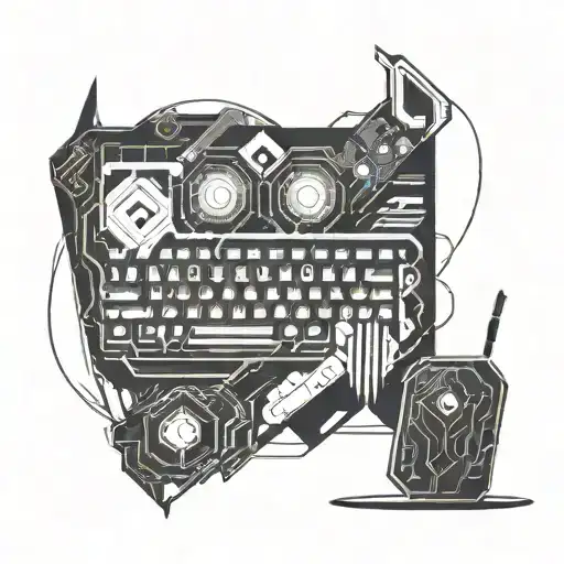 Gaming Pc Keyboard With A Portal Opening