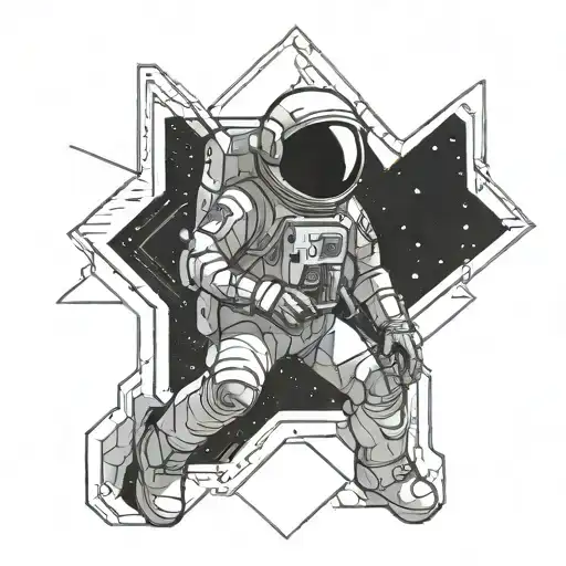 Astronaut Looking At Door Of Universe