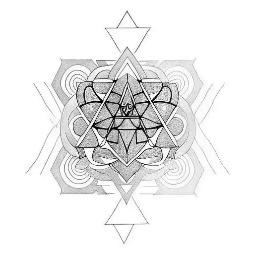 Valknut Symbol Lotus Flower