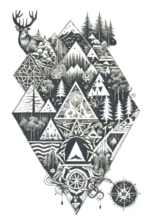 Northern Forest With Northern Gods