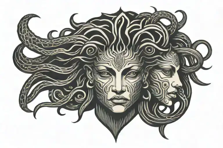 Black Medusa Head