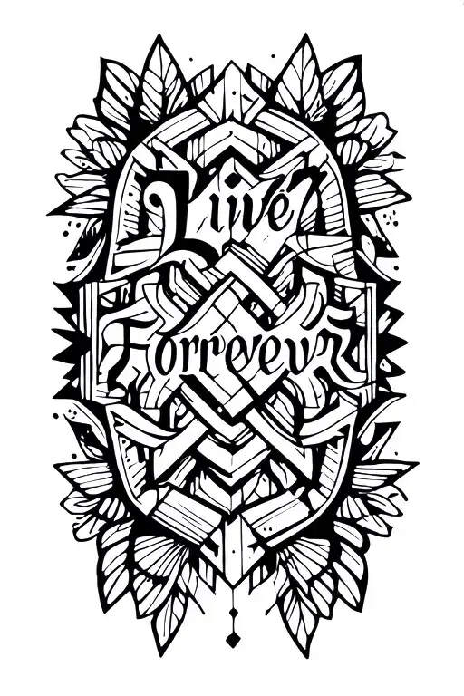 Live Forever Written In Script