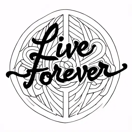 Live Forever Written In Script