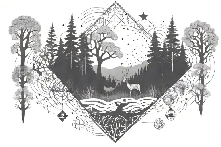 A Mystical Forest With Hidden Creatures Inspired By Fantasy Books
