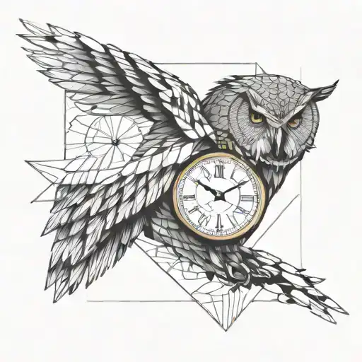 Combine An Owl And A Watch To Create A Unique Design