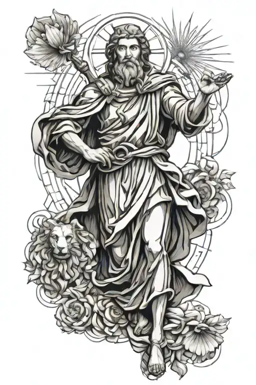 Saint Christopher Bearing Jesus Christ