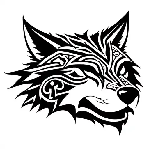 Maori Wolf For Hand In A