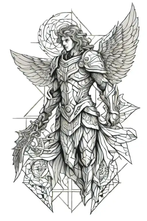 A Powerful Archangel Warrior Symbolizing Strength And Protection For The Family