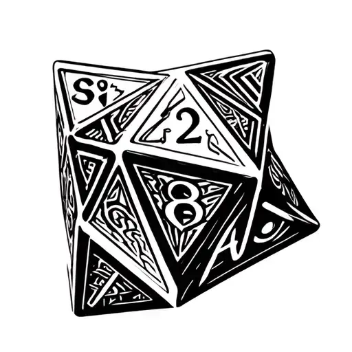 D20 Dice Showing 20