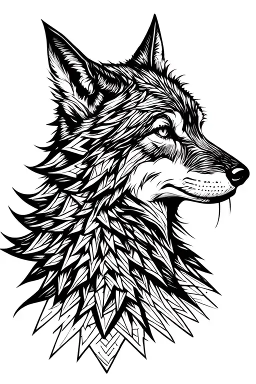 Lone Wolf And Girl Side Profile