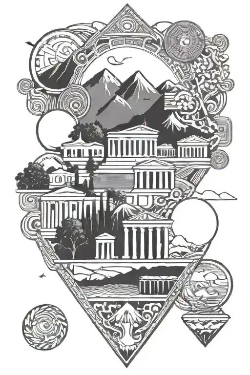 Style Of Ancient Greece Landscape And Space