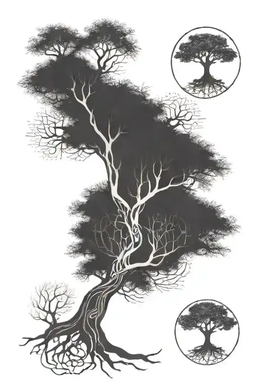 Tree Of Life Growing Turning From Organic