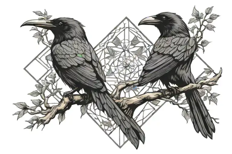 Two Raven In The Tree