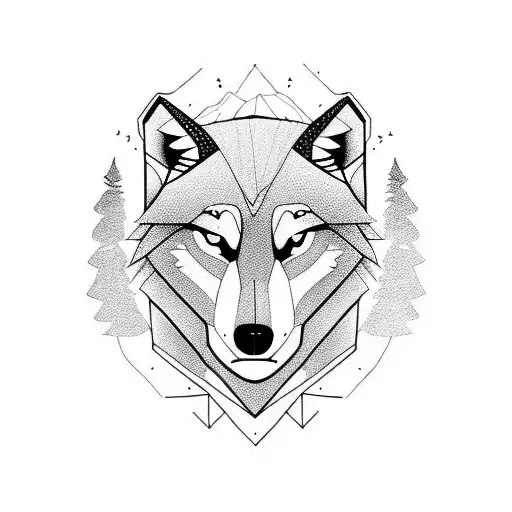 Lonely Cute Wolf Full Size