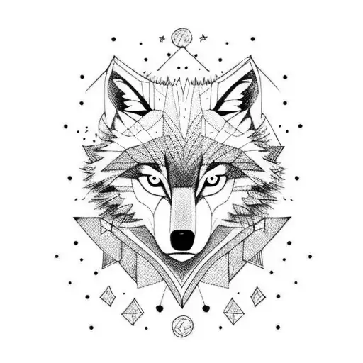 Lonely Cute Wolf With Body