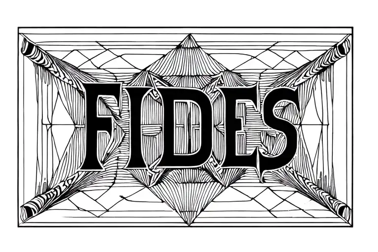 Word 'Fides' Written Inside Roman Coloseum