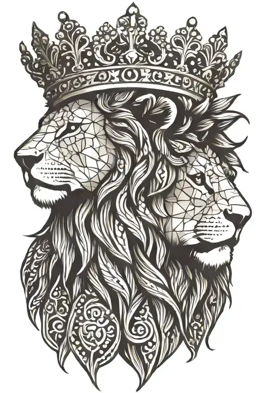 Lion Wearing A Crown