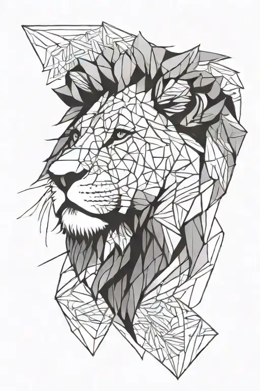 Lion Wearing A Simple Design