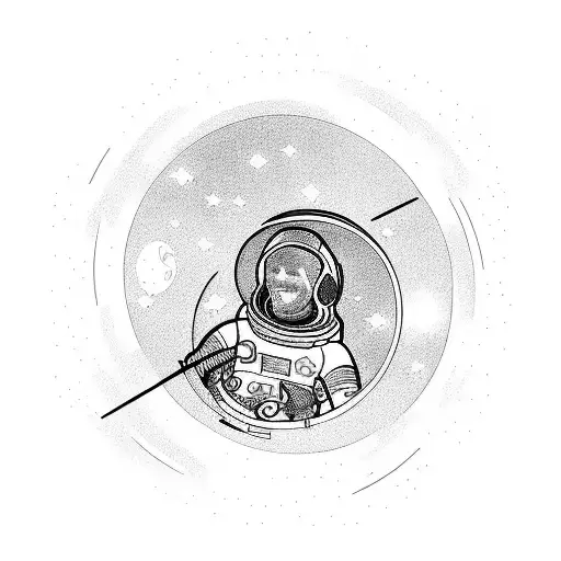 An Astronaut Seeding Weed