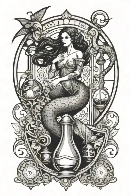 Mermaid Saves Man Inside Hourglass