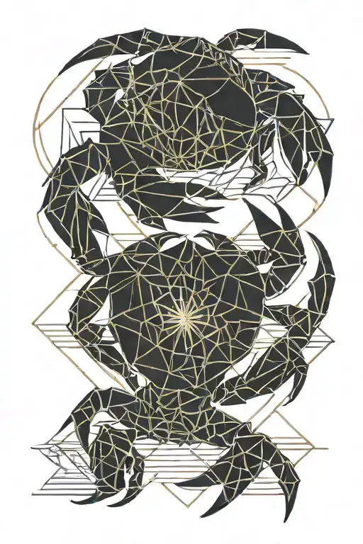 Sunrise Over Water With Crab