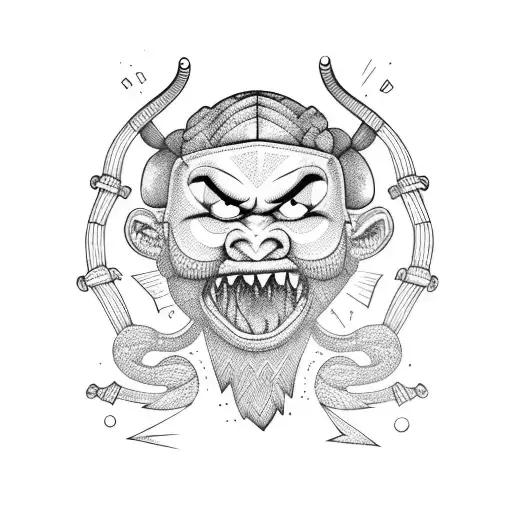 Muscle Man With Scorpio Tail