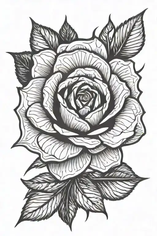 Line Art Of A Rose Using Circuit Traced