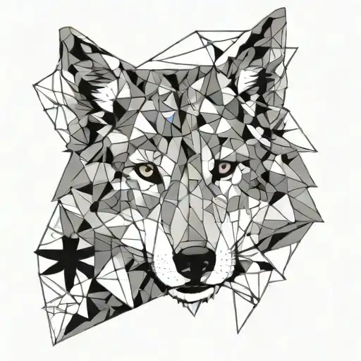A Grey Wolf Face