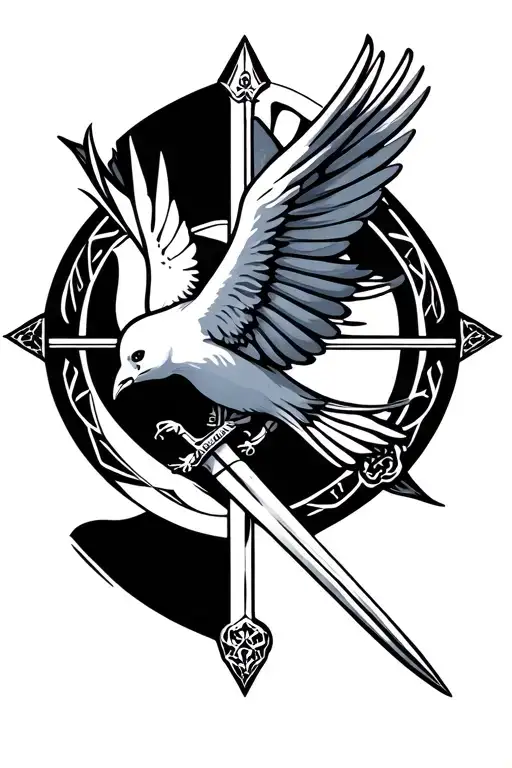 Sword With Dove Holding