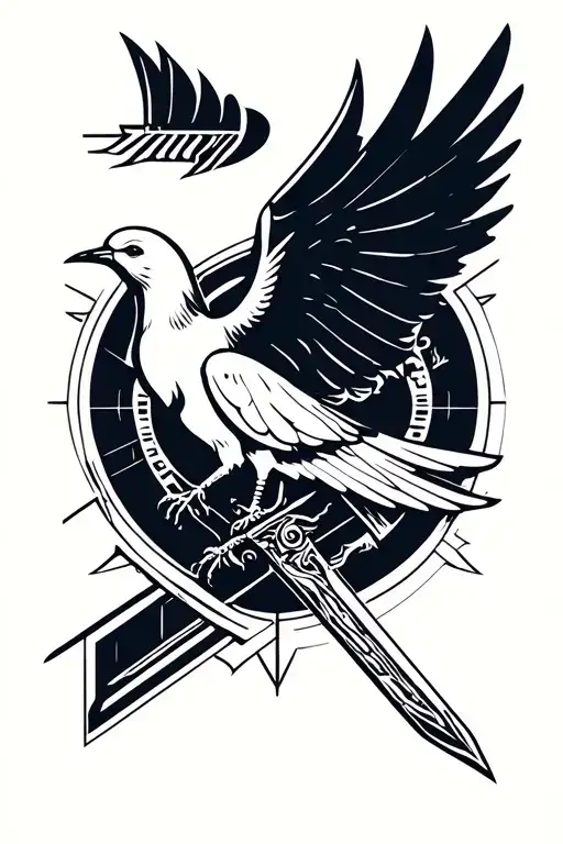 Sword With Dove Perched