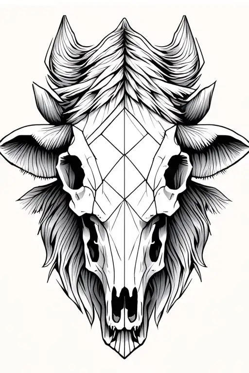 Highland Cow Skull