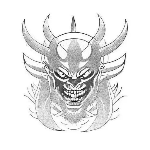 Devil With Samurai Mask