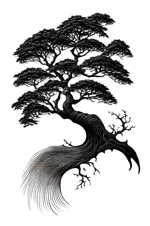 Plam Tree Black And White