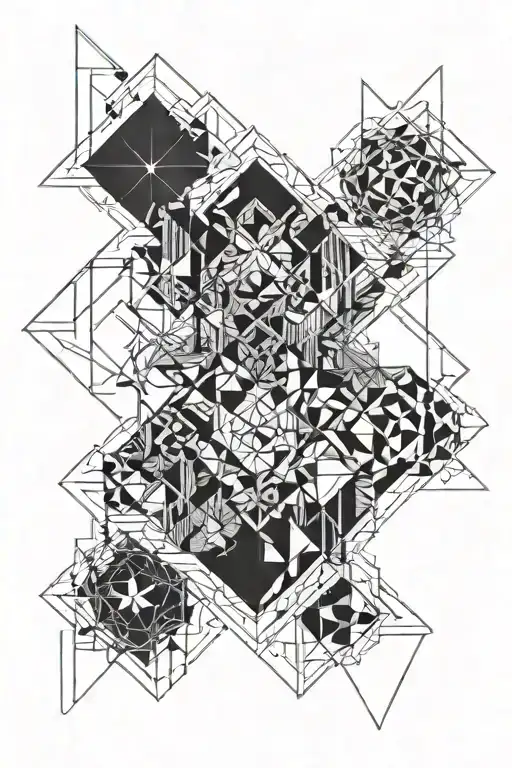 Cool Geometry Pattern For Male Leg