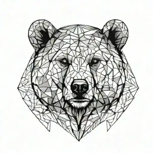 A Bear Looking Straight