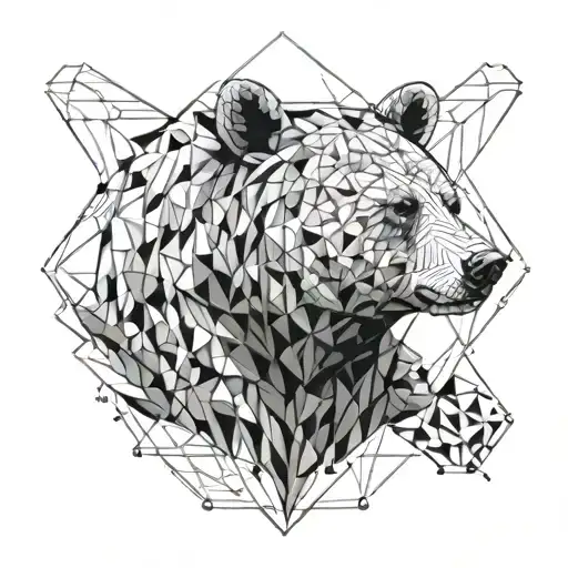 A Bear Looking Straight