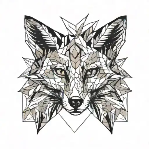 A Fox Head Looking Straight