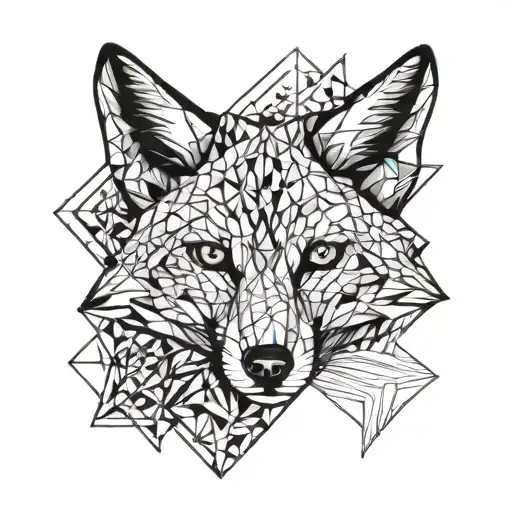 A Sharp Looking Fox Head Looking Straight