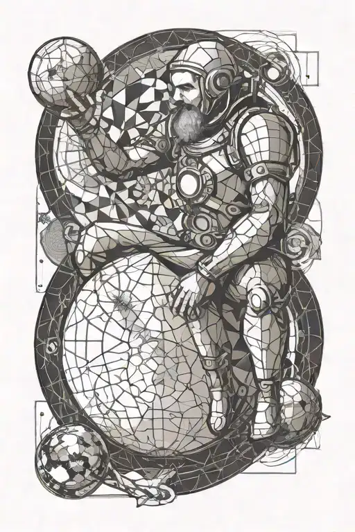 An Astraunaut Sitting On The Globe